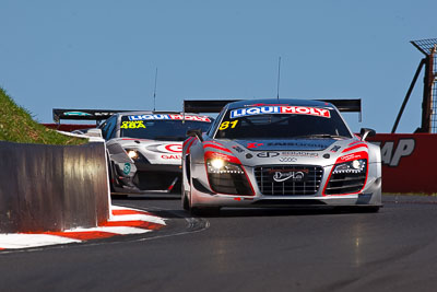 81;8-February-2013;81;Audi-R8-LMS-Ultra;Australia;Bathurst;Bathurst-12-Hour;Christian-Zügel;Dragonspeed;Elton-Julian;Eric-Lux;Grand-Tourer;Mt-Panorama;NSW;New-South-Wales;The-Esses;auto;endurance;motorsport;racing;super-telephoto