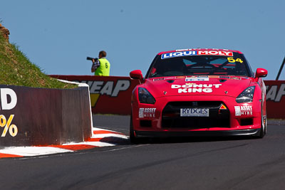 54;54;8-February-2013;Adam-Beechey;Australia;Bathurst;Bathurst-12-Hour;Donut-King;Grand-Tourer;Mt-Panorama;NSW;New-South-Wales;Nissan-GT‒R;Peter-Leemhuis;The-Esses;Tony-Alford;auto;endurance;motorsport;racing;super-telephoto