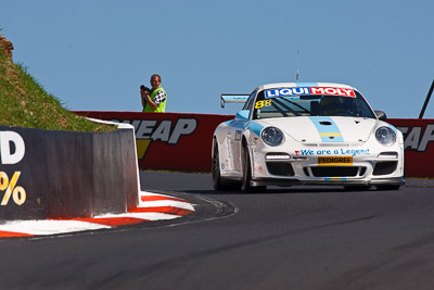 8;8;8-February-2013;Australia;Bathurst;Bathurst-12-Hour;Grand-Tourer;Kurt-Dujardyn;Level-Racing;Mt-Panorama;NSW;New-South-Wales;Olivier-Muytjens;Philippe-Broodcooren;Philippe-Richard;Porsche-911-GT3-Cup-997;The-Esses;auto;endurance;motorsport;racing;super-telephoto