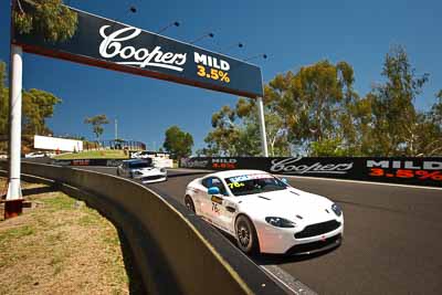 76;76;8-February-2013;Andreas-Baeneiger;Aston-Martin-Vantage-GT4;Australia;Bathurst;Bathurst-12-Hour;Chris-Porrit;Florian-Kaitelger;Grand-Tourer;Mt-Panorama;NSW;New-South-Wales;The-Dipper;auto;endurance;motorsport;racing;sky;wide-angle