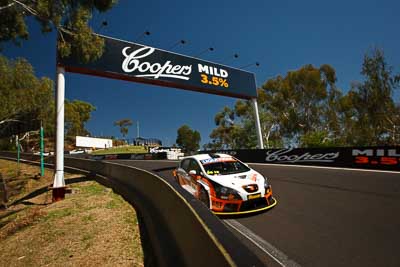 56;56;8-February-2013;Australia;Bathurst;Bathurst-12-Hour;Grand-Tourer;Kerry-Wade;Mark-Pilatti;Motorsport-Services;Mt-Panorama;NSW;New-South-Wales;Seat-Leon-Supercopa;Simon-Piauaninj;The-Dipper;auto;endurance;motorsport;racing;sky;wide-angle