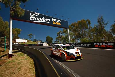 55;55;8-February-2013;Australia;Bathurst;Bathurst-12-Hour;Brett-Niall;Clint-Harvey;Grand-Tourer;Malcolm-Niall;Motorsport-Services;Mt-Panorama;NSW;New-South-Wales;Seat-Leon-Supercopa;The-Dipper;auto;endurance;motorsport;racing;sky;wide-angle