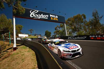 16;16;8-February-2013;Australia;BMW-Z4-GT3;Bathurst;Bathurst-12-Hour;Charles-Ng;Franz-Engstler;Grand-Tourer;John-Modystach;Kristian-Poulsen;LIQUI-MOLY-Team-Engstler;Mt-Panorama;NSW;New-South-Wales;The-Dipper;auto;endurance;motorsport;racing;sky;wide-angle