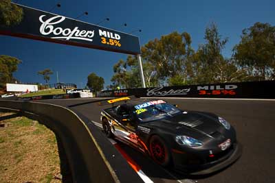 29;29;8-February-2013;Australia;Bathurst;Bathurst-12-Hour;Chevrolet-Corvette-Z06‒R-GT3;Grand-Tourer;Greg-Murphy;Ivan-Capelli;Jim-Manolios;Mt-Panorama;NSW;New-South-Wales;The-Dipper;Trofeo-Motorsport;auto;endurance;motorsport;racing;sky;wide-angle