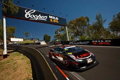 11;11;8-February-2013;Australia;Bathurst;Bathurst-12-Hour;David-Russell;Grand-Tourer;JBS-Swift;Lamborghini-Gallardo-LP‒560;Mt-Panorama;NSW;New-South-Wales;Peter-Kox;Roger-Lago;The-Dipper;auto;endurance;motorsport;racing;sky;wide-angle