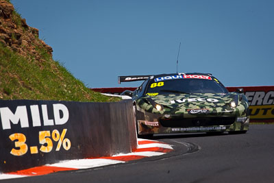 88;8-February-2013;88;Allan-Simonsen;Australia;Bathurst;Bathurst-12-Hour;Ferrari-458-Italia-GT3;Grand-Tourer;John-Bowe;Maranello-Motorsport;Mika-Salo;Mt-Panorama;NSW;New-South-Wales;Peter-Edwards;The-Esses;auto;endurance;motorsport;racing;super-telephoto