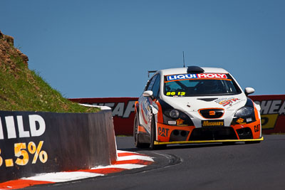 56;56;8-February-2013;Australia;Bathurst;Bathurst-12-Hour;Grand-Tourer;Kerry-Wade;Mark-Pilatti;Motorsport-Services;Mt-Panorama;NSW;New-South-Wales;Seat-Leon-Supercopa;Simon-Piauaninj;The-Esses;auto;endurance;motorsport;racing;super-telephoto