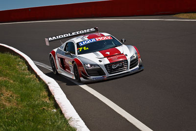 71;71;8-February-2013;Andrew-McInnes;Audi-R8-LMS;Australia;Bathurst;Bathurst-12-Hour;Darryl-O’Young;Dean-Koutsoumidis;Equity‒One;Grand-Tourer;Mt-Panorama;NSW;New-South-Wales;Simon-Middleton;The-Esses;auto;endurance;motorsport;racing;telephoto