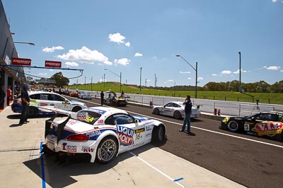 16;16;8-February-2013;Australia;BMW-Z4-GT3;Bathurst;Bathurst-12-Hour;Charles-Ng;Franz-Engstler;Grand-Tourer;John-Modystach;Kristian-Poulsen;LIQUI-MOLY-Team-Engstler;Mt-Panorama;NSW;New-South-Wales;atmosphere;auto;endurance;motorsport;paddock;pitlane;racing;wide-angle