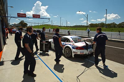 16;16;8-February-2013;Australia;BMW-Z4-GT3;Bathurst;Bathurst-12-Hour;Charles-Ng;Franz-Engstler;Grand-Tourer;John-Modystach;Kristian-Poulsen;LIQUI-MOLY-Team-Engstler;Mt-Panorama;NSW;New-South-Wales;atmosphere;auto;endurance;motorsport;paddock;pitlane;racing;wide-angle