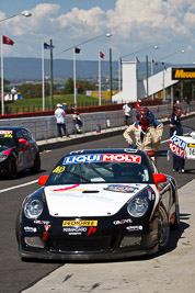 4;4;8-February-2013;Australia;Bathurst;Bathurst-12-Hour;Daniel-Gaunt;Grand-Tourer;Grove-Group;Max-Twigg;Mt-Panorama;NSW;New-South-Wales;Porsche-911-GT3-Cup-997;Stephen-Grove;atmosphere;auto;endurance;motorsport;paddock;pitlane;racing;telephoto