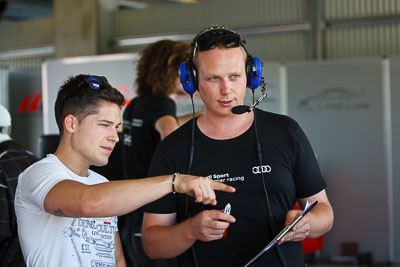 8-February-2013;Audi-Sport;Australia;Bathurst;Bathurst-12-Hour;Christopher-Mies;Grand-Tourer;Mt-Panorama;NSW;Network-Clothing-Hallmarc;New-South-Wales;atmosphere;auto;endurance;mechanic;motorsport;paddock;portrait;racing;telephoto