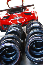 58;58;8-February-2013;AF-Corse;Australia;Bathurst;Bathurst-12-Hour;Ferrari-458-Italia-GT3;Grand-Tourer;Marco-Cioci;Michele-Rugolo;Michelin;Mt-Panorama;NSW;New-South-Wales;Steve-Wyatt;atmosphere;auto;endurance;motorsport;paddock;racing;telephoto;tyres