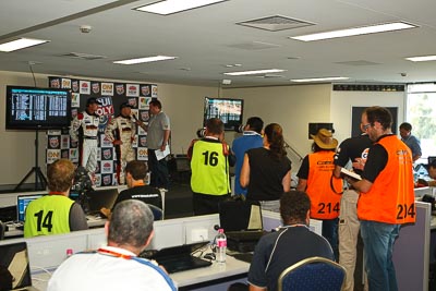 8-February-2013;Australia;Bathurst;Bathurst-12-Hour;Clearwater-Racing;Craig-Baird;Dirk-Klynsmith;Grand-Tourer;Matt-Griffin;Mt-Panorama;NSW;Nathan-Wong;New-South-Wales;Richard-Craill;auto;endurance;interview;media-centre;motorsport;photographers;press-conference;racing;wide-angle