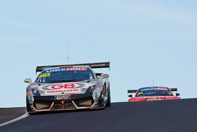 48;48;9-February-2013;Australia;Bathurst;Bathurst-12-Hour;GB-Galvanizing;Grand-Tourer;Justin-McMillan;Lamborghini-Gallardo-LP‒560;Mt-Panorama;NSW;New-South-Wales;Ross-Lilley;Steven-Richards;auto;endurance;motorsport;racing;sky;super-telephoto