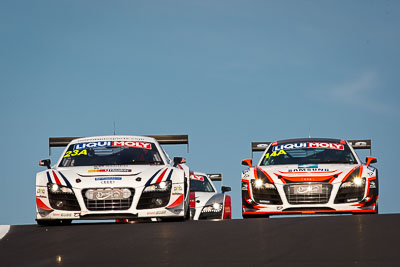 14;23;14;23;9-February-2013;Alain-Li;Audi-R8-LMS;Audi-R8-LMS-Ultra;Australia;Bathurst;Bathurst-12-Hour;Brendon-Hartley;Grand-Tourer;James-Winslow;Mark-Patterson;Mt-Panorama;NSW;New-South-Wales;Peter-Conroy;Peter-Conroy-Motorsport;Rob-Huff;United-Autosports;auto;endurance;motorsport;racing;sky;super-telephoto