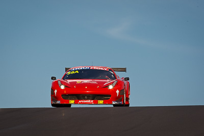 58;58;9-February-2013;AF-Corse;Australia;Bathurst;Bathurst-12-Hour;Ferrari-458-Italia-GT3;Grand-Tourer;Marco-Cioci;Michele-Rugolo;Mt-Panorama;NSW;New-South-Wales;Steve-Wyatt;auto;endurance;motorsport;racing;sky;super-telephoto