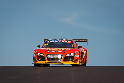 6;6;9-February-2013;Audi-R8-LMS;Australia;Bathurst;Bathurst-12-Hour;Craig-Lowndes;Grand-Tourer;Mt-Panorama;NSW;New-South-Wales;Rod-Salmon;Skwirk-Oneworld-Bar;Warren-Luff;auto;endurance;motorsport;racing;sky;super-telephoto