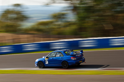 17;17;9-February-2013;Australia;Bathurst;Bathurst-12-Hour;Grand-Tourer;Lewis-Scott;Mt-Panorama;NSW;New-South-Wales;Stu-Owers;Subaru-Impreza-WRX-STI;The-Esses;Tony-Burrowes;auto;endurance;motion-blur;motorsport;racing;telephoto