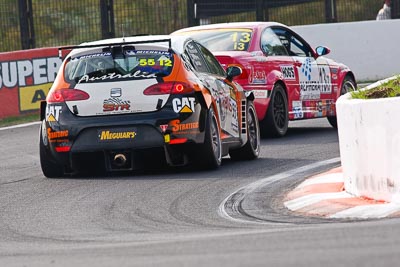 55;55;9-February-2013;Australia;Bathurst;Bathurst-12-Hour;Brett-Niall;Clint-Harvey;Grand-Tourer;Malcolm-Niall;Motorsport-Services;Mt-Panorama;NSW;New-South-Wales;Seat-Leon-Supercopa;The-Esses;auto;endurance;motorsport;racing;super-telephoto