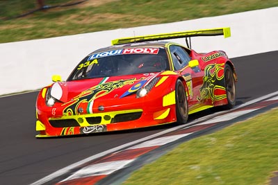 33;33;9-February-2013;Australia;Bathurst;Bathurst-12-Hour;Clearwater-Racing;Craig-Baird;Ferrari-458-Italia-GT3;Grand-Tourer;Matt-Griffin;Mok-Weng-Sun;Mt-Panorama;NSW;New-South-Wales;The-Esses;auto;endurance;motorsport;racing;super-telephoto