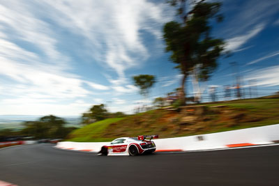 71;71;9-February-2013;Andrew-McInnes;Audi-R8-LMS;Australia;Bathurst;Bathurst-12-Hour;Darryl-O’Young;Dean-Koutsoumidis;Equity‒One;Grand-Tourer;Mt-Panorama;NSW;New-South-Wales;Simon-Middleton;The-Esses;auto;clouds;endurance;motion-blur;motorsport;racing;sky;wide-angle