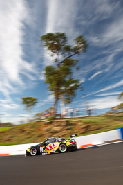 5;5;9-February-2013;Australia;Bathurst;Bathurst-12-Hour;Grand-Tourer;Klark-Quinn;Mt-Panorama;NSW;New-South-Wales;Porsche-911-GT3-R-997;Shane-Van-Gisbergen;The-Esses;Tony-Quinn;VIP-Petfoods;auto;clouds;endurance;motion-blur;motorsport;racing;sky;wide-angle