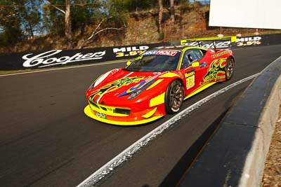 33;33;9-February-2013;Australia;Bathurst;Bathurst-12-Hour;Clearwater-Racing;Craig-Baird;Ferrari-458-Italia-GT3;Grand-Tourer;Matt-Griffin;Mok-Weng-Sun;Mt-Panorama;NSW;New-South-Wales;The-Dipper;Topshot;auto;endurance;motorsport;racing;wide-angle