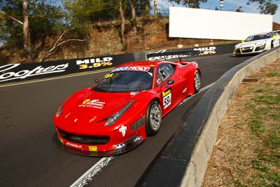 58;58;9-February-2013;AF-Corse;Australia;Bathurst;Bathurst-12-Hour;Ferrari-458-Italia-GT3;Grand-Tourer;Marco-Cioci;Michele-Rugolo;Mt-Panorama;NSW;New-South-Wales;Steve-Wyatt;The-Dipper;auto;endurance;motorsport;racing;wide-angle