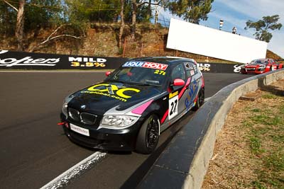 27;27;9-February-2013;Allan-Shephard;Australia;BMW-130i;Bathurst;Bathurst-12-Hour;Dylan-Thomas;Grand-Tourer;Justin-Garioch;Mt-Panorama;NSW;New-South-Wales;The-Dipper;The-Shire-Conveyancer;auto;endurance;motorsport;racing;wide-angle