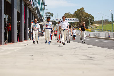 9-February-2013;Australia;Bathurst;Bathurst-12-Hour;Charles-Ng;Grand-Tourer;John-Modystach;Kristian-Poulsen;LIQUI-MOLY-Team-Engstler;Mt-Panorama;NSW;New-South-Wales;atmosphere;auto;endurance;motorsport;paddock;portrait;racing;telephoto