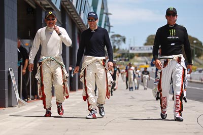 9-February-2013;Australia;Bathurst;Bathurst-12-Hour;Clearwater-Racing;Craig-Baird;Grand-Tourer;Matt-Griffin;Mok-Weng-Sun;Mt-Panorama;NSW;New-South-Wales;Topshot;atmosphere;auto;endurance;motorsport;paddock;portrait;racing;telephoto