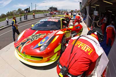 33;33;9-February-2013;Australia;Bathurst;Bathurst-12-Hour;Clearwater-Racing;Ferrari-458-Italia-GT3;Grand-Tourer;Mt-Panorama;NSW;New-South-Wales;atmosphere;auto;endurance;fisheye;motorsport;paddock;pitlane;racing