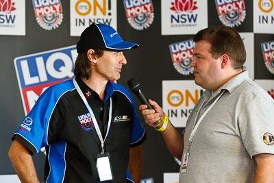 9-February-2013;Australia;Bathurst;Bathurst-12-Hour;Grand-Tourer;Mt-Panorama;NSW;New-South-Wales;Ric-Shaw;auto;endurance;interview;media-centre;motorsport;portrait;press-conference;racing;telephoto