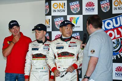 9-February-2013;Australia;Bathurst;Bathurst-12-Hour;Clearwater-Racing;Grand-Tourer;Mok-Weng-Sun;Mt-Panorama;NSW;New-South-Wales;Richard-Craill;auto;endurance;interview;media-centre;motorsport;portrait;press-conference;racing;telephoto