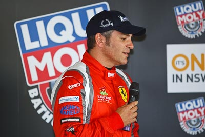 9-February-2013;Australia;Bathurst;Bathurst-12-Hour;Grand-Tourer;Maranello-Motorsport;Mt-Panorama;NSW;New-South-Wales;Peter-Edwards;auto;endurance;interview;media-centre;motorsport;portrait;press-conference;racing;telephoto