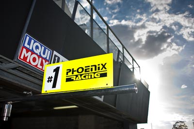 28mm;9-February-2013;Australia;Bathurst;Bathurst-12-Hour;Grand-Tourer;Mt-Panorama;NSW;New-South-Wales;Phoenix-Racing;atmosphere;auto;close‒up;clouds;detail;endurance;motorsport;pitlane;racing;sky;sun