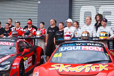 9-February-2013;Australia;Bathurst;Bathurst-12-Hour;Christopher-Mies;Craig-Lowndes;Dean-Grant;Grand-Tourer;Marc-Cini;Mt-Panorama;NSW;Network-Clothing-Hallmarc;New-South-Wales;Rod-Salmon;Skwirk-Oneworld-Bar;Warren-Luff;atmosphere;auto;endurance;motorsport;paddock;pitlane;portrait;racing;telephoto