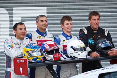 9-February-2013;Andrew-McInnes;Australia;Bathurst;Bathurst-12-Hour;Darryl-OYoung;Dean-Koutsoumidis;Equity‒One;Grand-Tourer;Mt-Panorama;NSW;New-South-Wales;Simon-Middleton;atmosphere;auto;endurance;motorsport;paddock;pitlane;portrait;racing;telephoto