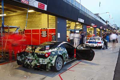 88;10-February-2013;88;Australia;Bathurst;Bathurst-12-Hour;Ferrari-458-Italia-GT3;Grand-Tourer;Maranello-Motorsport;Mt-Panorama;NSW;New-South-Wales;atmosphere;auto;endurance;morning;motorsport;pitlane;racing;sunrise;wide-angle