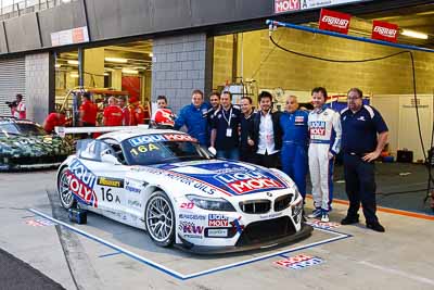 16;10-February-2013;16;Australia;BMW-Z4-GT3;Bathurst;Bathurst-12-Hour;Charles-Ng;Grand-Tourer;Kristian-Poulsen;LIQUI-MOLY-Team-Engstler;Mt-Panorama;NSW;New-South-Wales;atmosphere;auto;crew;endurance;group;morning;motorsport;pitlane;racing;sunrise;team;wide-angle