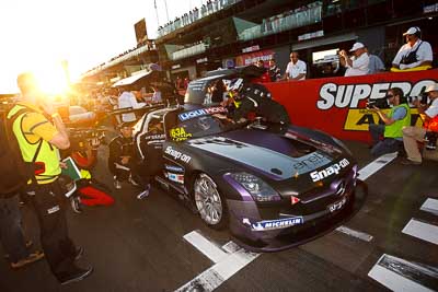 63;10-February-2013;63;Australia;Bathurst;Bathurst-12-Hour;Erebus-Motorsport;Erebus-Racing;Grand-Tourer;Lee-Holdsworth;Mercedes‒Benz-SLS-AMG-GT3;Mt-Panorama;NSW;New-South-Wales;Peter-Hackett;Tim-Slade;auto;endurance;morning;motorsport;racing;sun;sunrise;wide-angle