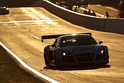 23;10-February-2013;23;Alain-Li;Audi-R8-LMS-Ultra;Australia;Bathurst;Bathurst-12-Hour;Brendon-Hartley;Grand-Tourer;Mark-Patterson;Mt-Panorama;NSW;New-South-Wales;United-Autosports;auto;backlight;endurance;morning;motorsport;racing;sunrise;super-telephoto