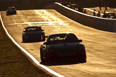 30;10-February-2013;30;Australia;Bathurst;Bathurst-12-Hour;Drew-Russell;Grand-Tourer;Hunter-Motorsports;Jonny-Reid;Mt-Panorama;NSW;New-South-Wales;Porsche-911-GT3-Cup-997;Steven-Johnson;auto;backlight;endurance;morning;motorsport;racing;sunrise;super-telephoto