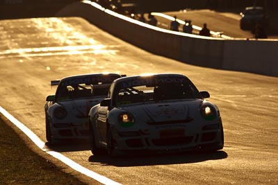 67;10-February-2013;67;Australia;Bathurst;Bathurst-12-Hour;David-Glasson;Grand-Tourer;Motorsport-Services;Mt-Panorama;NSW;New-South-Wales;Phil-Hood;Porsche-911-GT3-Cup-997;Tony-Richards;auto;backlight;endurance;morning;motorsport;racing;sunrise;super-telephoto