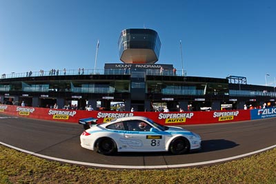 8;10-February-2013;8;Australia;Bathurst;Bathurst-12-Hour;Grand-Tourer;Kurt-Dujardyn;Level-Racing;Mt-Panorama;NSW;New-South-Wales;Olivier-Muytjens;Philippe-Broodcooren;Philippe-Richard;Porsche-911-GT3-Cup-997;auto;building;endurance;fisheye;motorsport;racing;sky