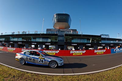 24;10-February-2013;24;Andre-Heimgartner;Anthony-Gilbertson;Australia;BMW-335i;Bathurst;Bathurst-12-Hour;GWS-Personnel-Motorsport;Grand-Tourer;Mt-Panorama;NSW;New-South-Wales;Peter-ODonnell;auto;building;endurance;fisheye;motorsport;racing;sky