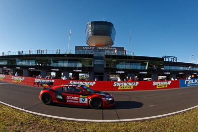 9;10-February-2013;9;Audi-R8-LMS-Ultra;Australia;Bathurst;Bathurst-12-Hour;Christopher-Mies;Dean-Grant;Grand-Tourer;Marc-Cini;Mark-Eddy;Mt-Panorama;NSW;Network-Clothing-Hallmarc;New-South-Wales;auto;building;endurance;fisheye;motorsport;racing;sky