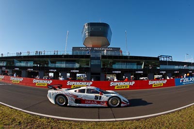 51;10-February-2013;51;Andrew-MacPherson;Australia;Bathurst;Bathurst-12-Hour;Ben-Porter;Garth-Walden;Grand-Tourer;IMAKKWIKMIT;Mosler-MT900-GT3;Mt-Panorama;NSW;New-South-Wales;auto;building;endurance;fisheye;motorsport;racing;sky