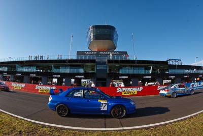 17;10-February-2013;17;Australia;Bathurst;Bathurst-12-Hour;Grand-Tourer;Lewis-Scott;Mt-Panorama;NSW;New-South-Wales;Stu-Owers;Subaru-Impreza-WRX-STI;Tony-Burrowes;auto;building;endurance;fisheye;motorsport;racing;sky